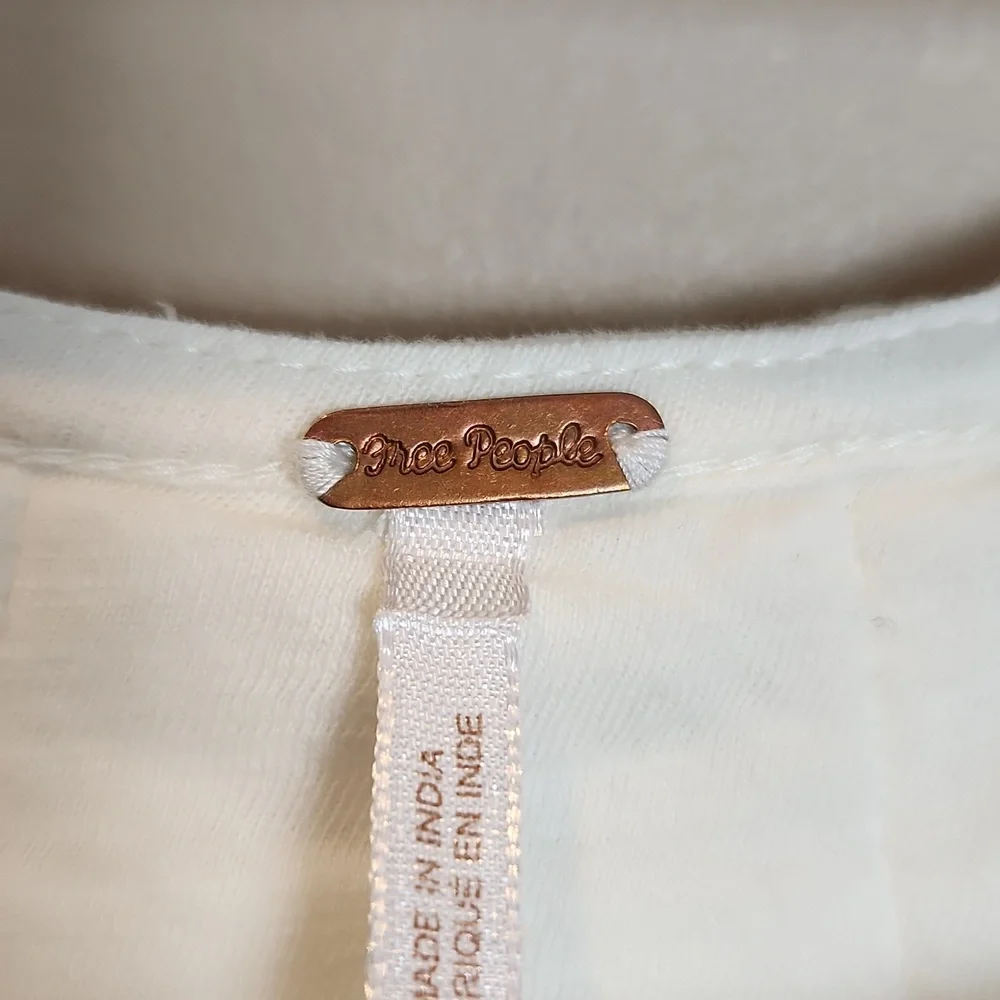 NWT Free People Toosaloosa Slub Meadow Embroidered Midi Dress‎ Medium